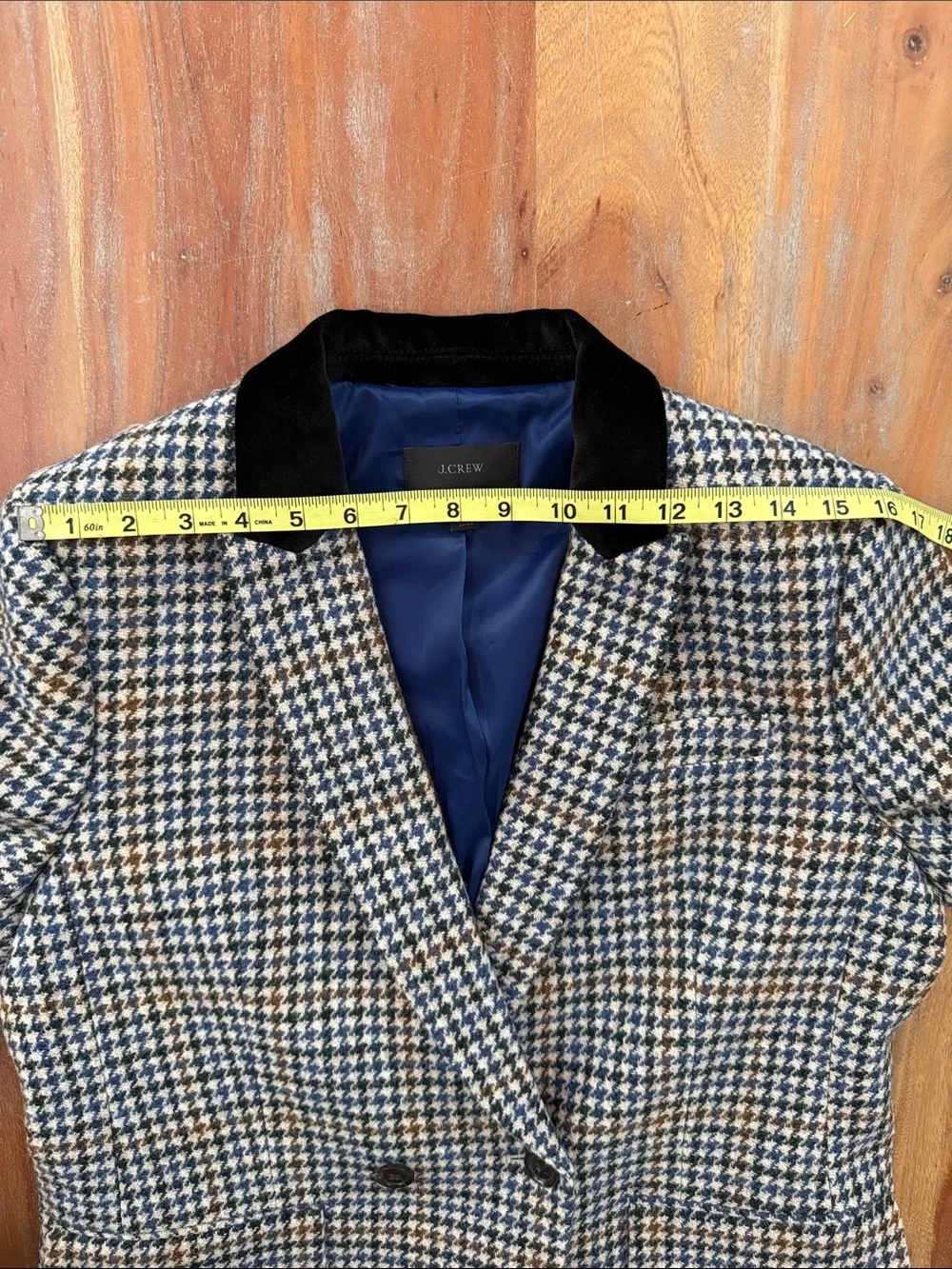 J.Crew Houndstooth Dover Blazer size 12 NWOT